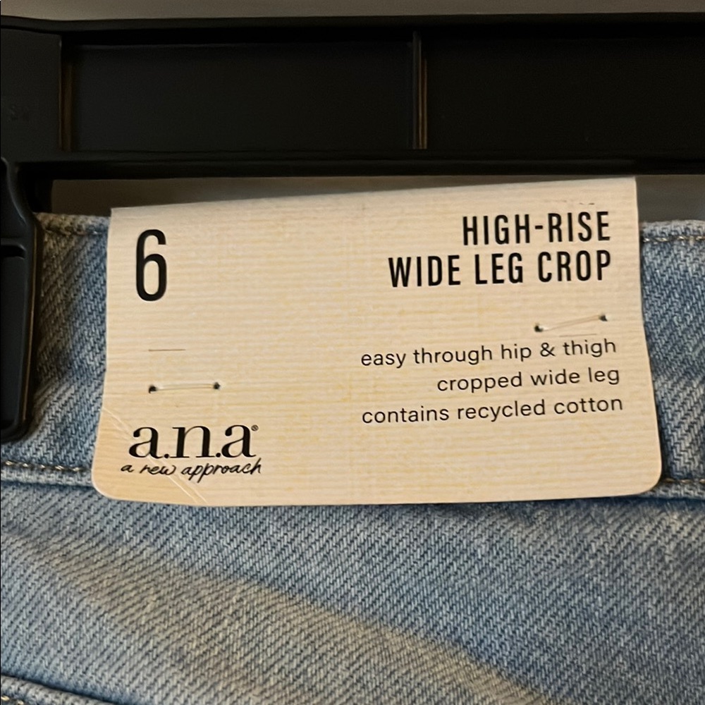 a.n.a Blue Flare Wide Leg Jeans - Picture 3 of 6